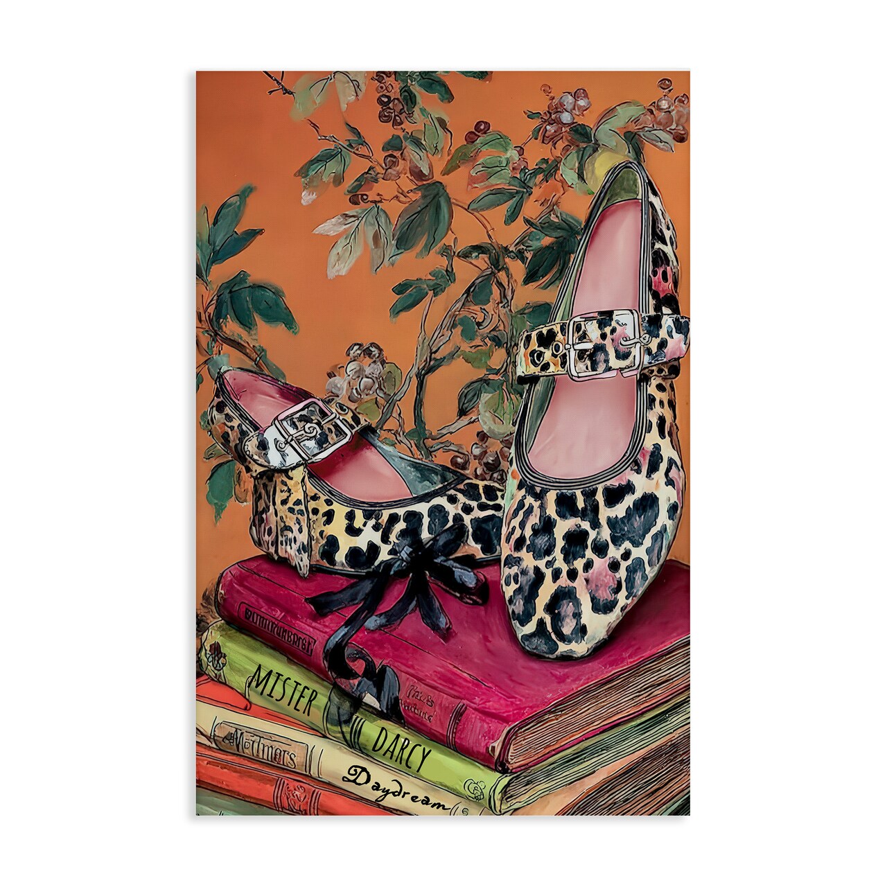 Stupell Industries On My Feet Shoes & Books Canvas, design by Annabelle Hall